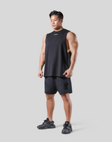 Back Arch Flag Drop Tanktop - Black