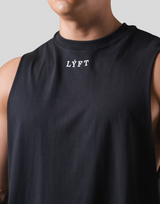 Back Arch Flag Drop Tanktop - Black