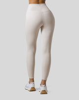 Woven Label Pocket Leggings - Ivory