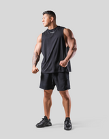 Back Arch Flag Drop Tanktop - Black