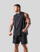 Back Arch Flag Drop Tanktop - Black