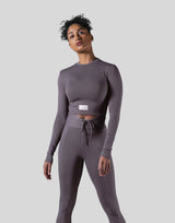 Ribbed Long Sleeve T-Shirt - Ash Grey