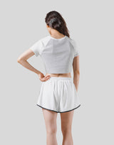 Cropped Raglan T-Shirt - Grey