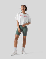 Wide Cropped T-Shirt - White