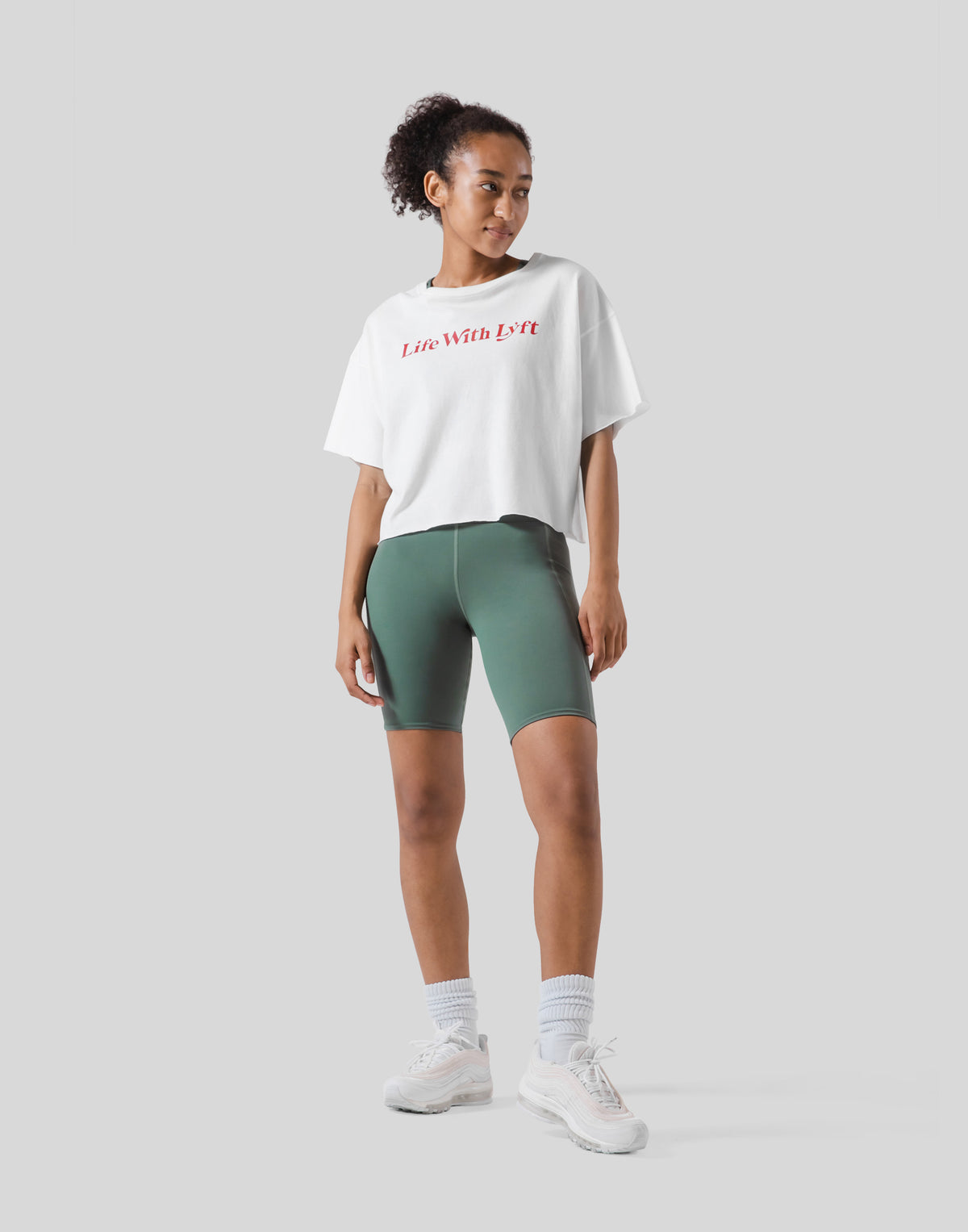 Wide Cropped T-Shirt - White