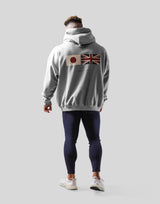 Flag Oversize Sweat Hoodie - Grey