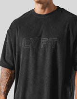 Outline Logo Pile Big T-Shirt - Black