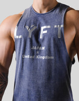 Standard Logo Vintage Drop Shoulder Tanktop - Navy