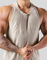 Script Logo Pile Tanktop - Beige