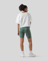 Wide Cropped T-Shirt - White