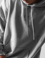 Flag Oversize Sweat Hoodie - Grey