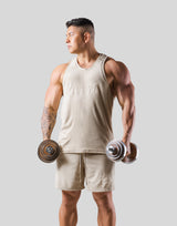Script Logo Pile Tanktop - Beige