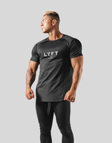 Side Mesh Stretch T-Shirt - Black