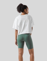 Wide Cropped T-Shirt - White