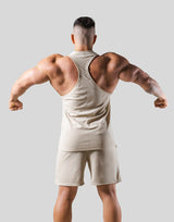 Script Logo Pile Tanktop - Beige