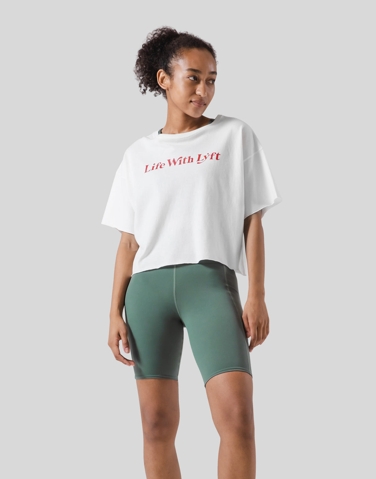 Wide Cropped T-Shirt - White