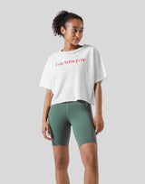 Wide Cropped T-Shirt - White