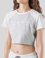 Cropped Raglan T-Shirt - Grey