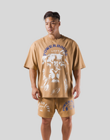 LÝFT × Power House Gym Lion Big T-Shirt - Beige