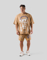 LÝFT × Power House Gym Lion Big T-Shirt - Beige