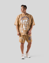 LÝFT × Power House Gym Lion Big T-Shirt - Beige
