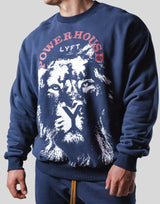 LÝFT × Power House Gym Lion Crewneck Sweat - Navy