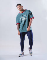 Old Logo Piping Big T-Shirt - Green