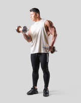 Back Arch Flag Drop Tanktop - Ivory