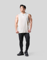Back Arch Flag Drop Tanktop - Ivory