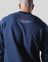 LÝFT × Power House Gym Lion Crewneck Sweat - Navy