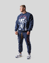 LÝFT × Power House Gym Lion Crewneck Sweat - Navy