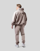 Old English Extra Wide Pullover Hoodie - Beige