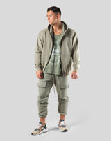 Lion Ring ZipUp Hoodie - Vintage Olive