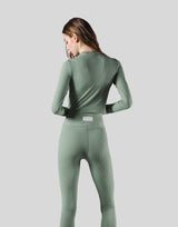 Ribbed Long Sleeve T-Shirt - Melty Green