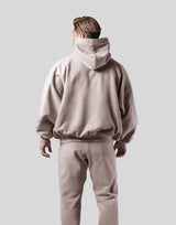 Old English Extra Wide Pullover Hoodie - Beige