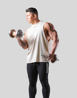 Back Arch Flag Drop Tanktop - Ivory