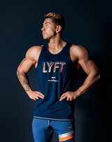 LÝFT Stripe Standard Fit Tanktop - Navy