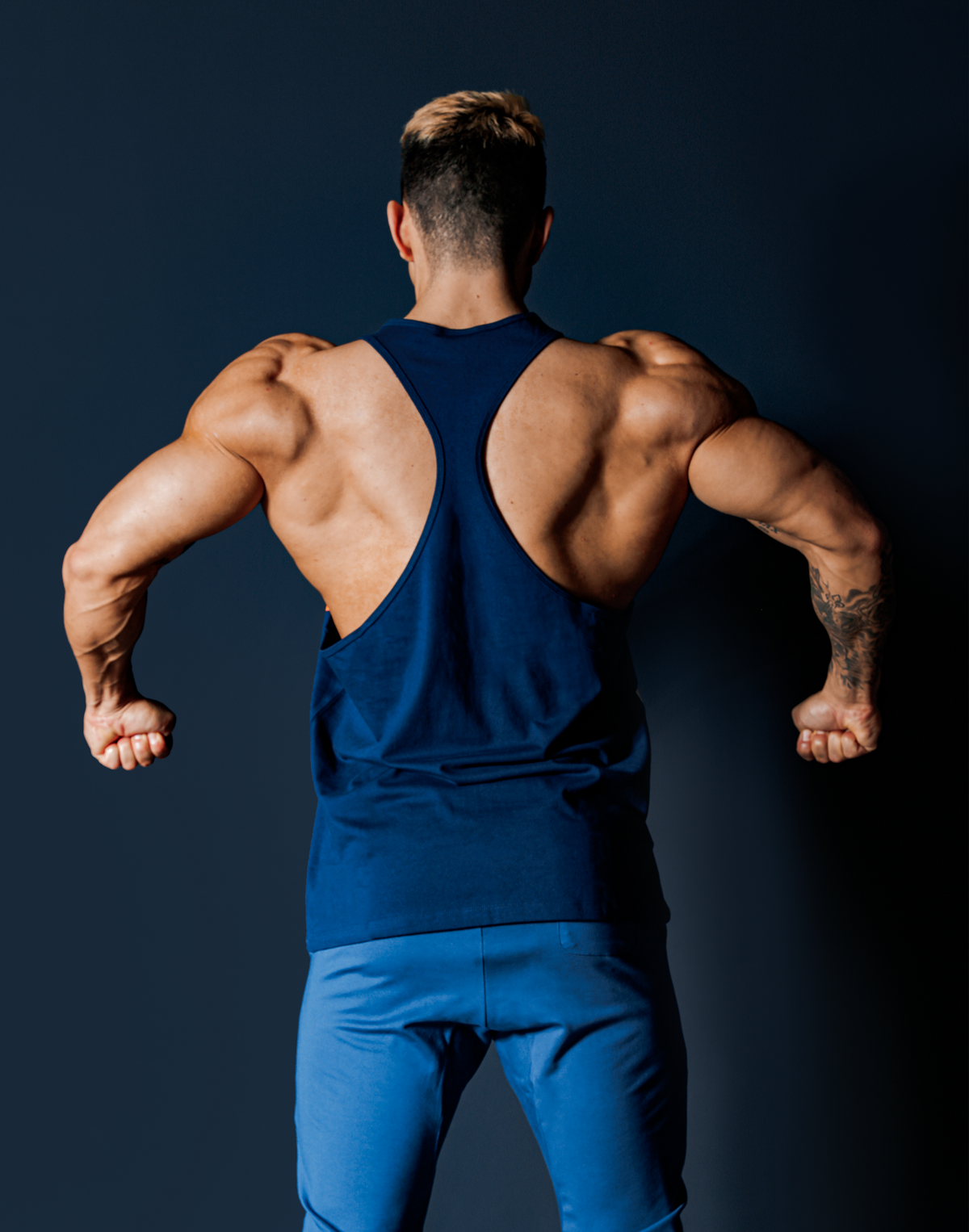 Stripe Training Tanktop - Navy