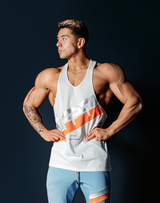 Stripe Training Tanktop - White