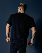 Stripe Big Size T-Shirt - Black