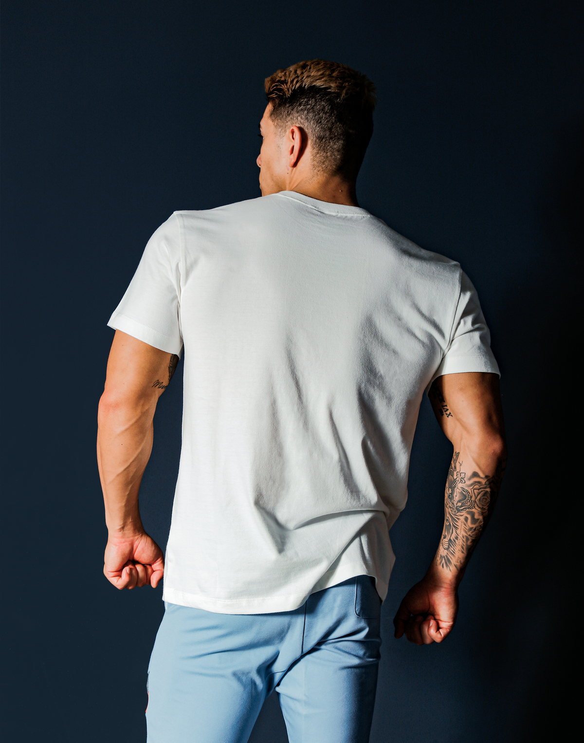 Two-Tone LÝFT Standard T-Shirt - White