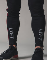 Piping 2Way Stretch Pants - Black