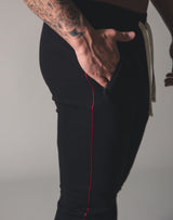 Piping Sweat Pants - Black