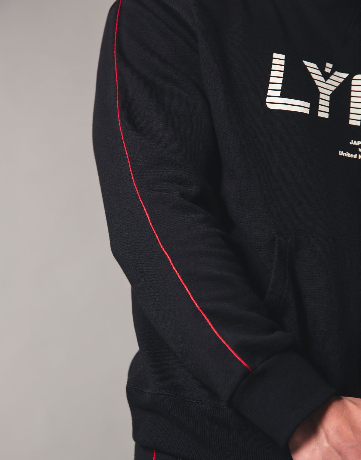 Piping Sweat Crew Neck - Black
