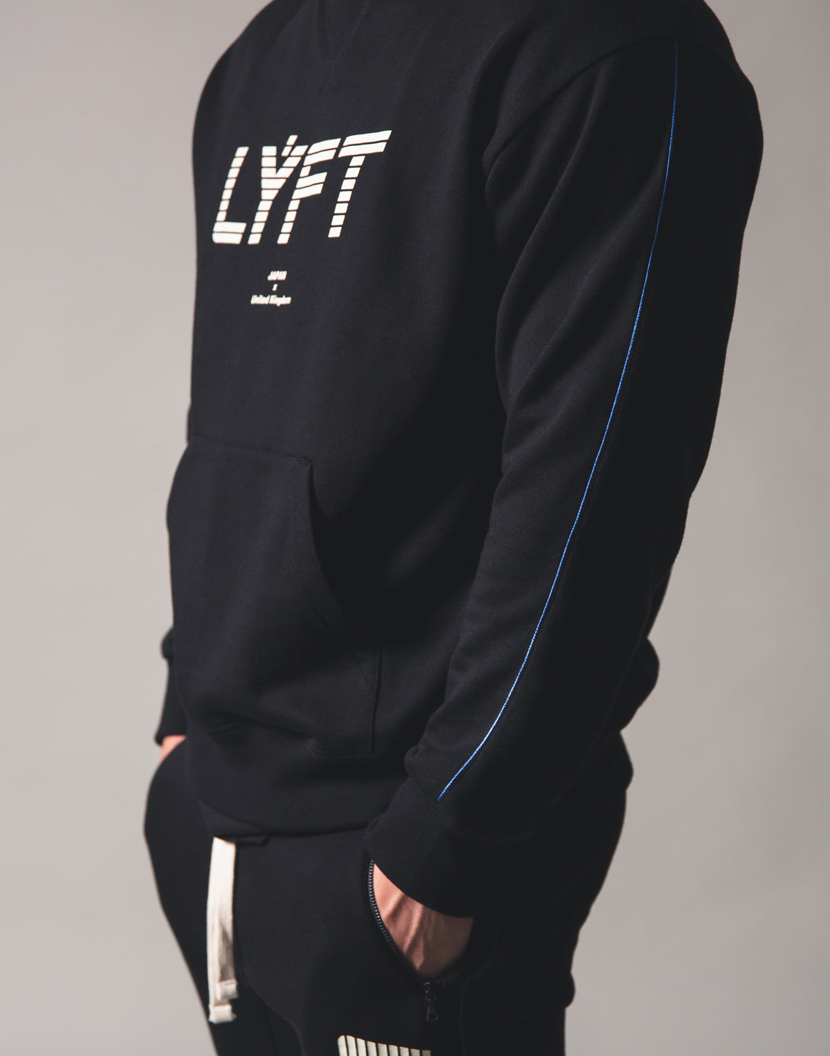 Piping Sweat Crew Neck - Black