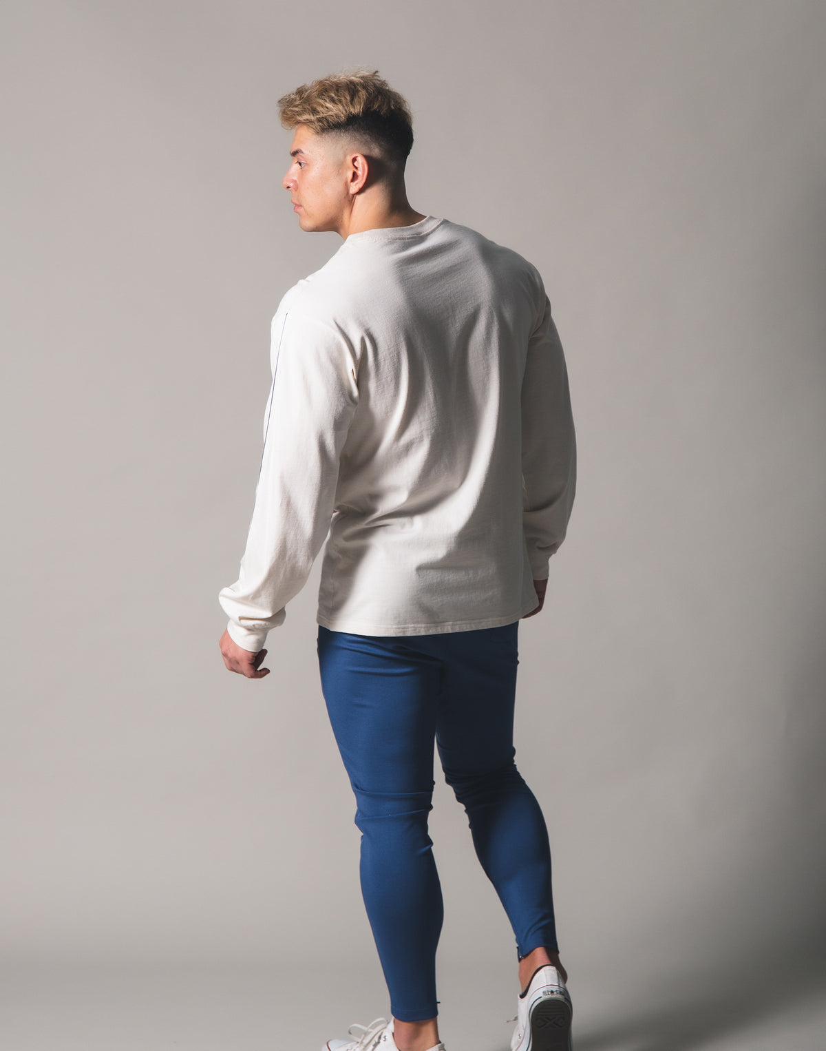 Piping Big Long T-Shirt - Off White