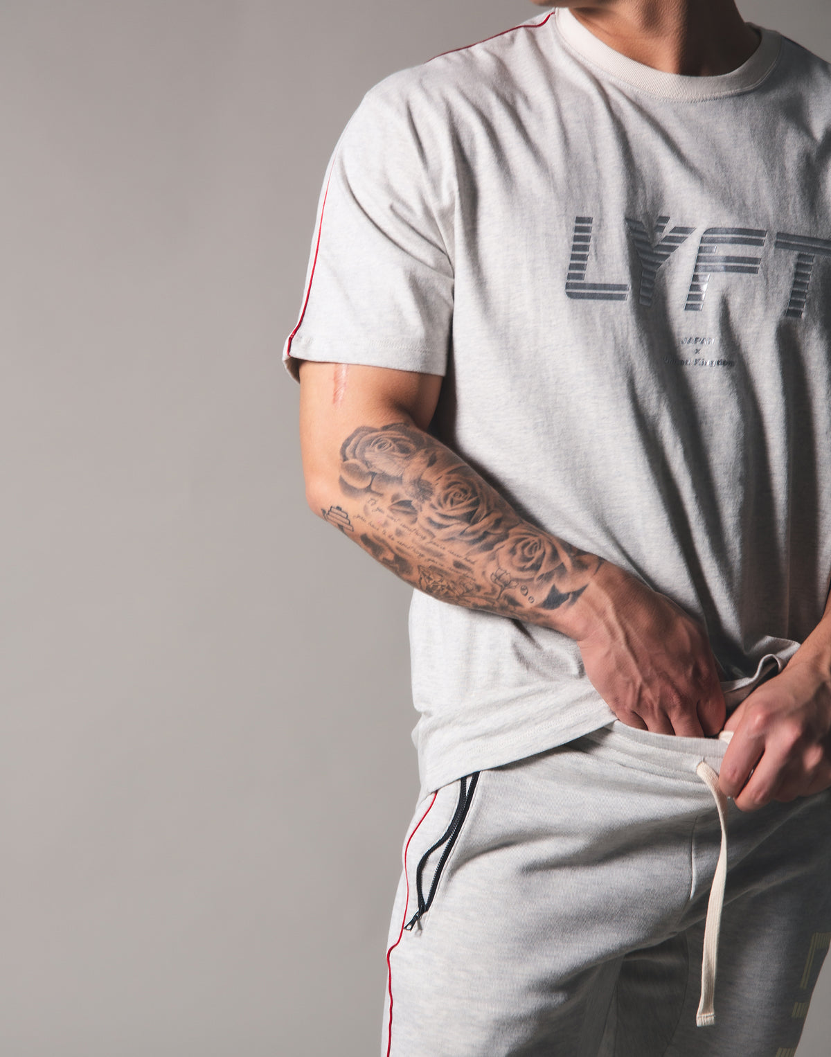 Piping Big T-Shirt - Grey