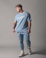 Piping Big T-Shirt - L.Blue