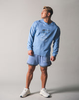 Metalic Logo Long T-Shirt - L.Blue