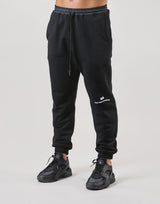 Message Wave Stretch Warm Sweat Pants - Black